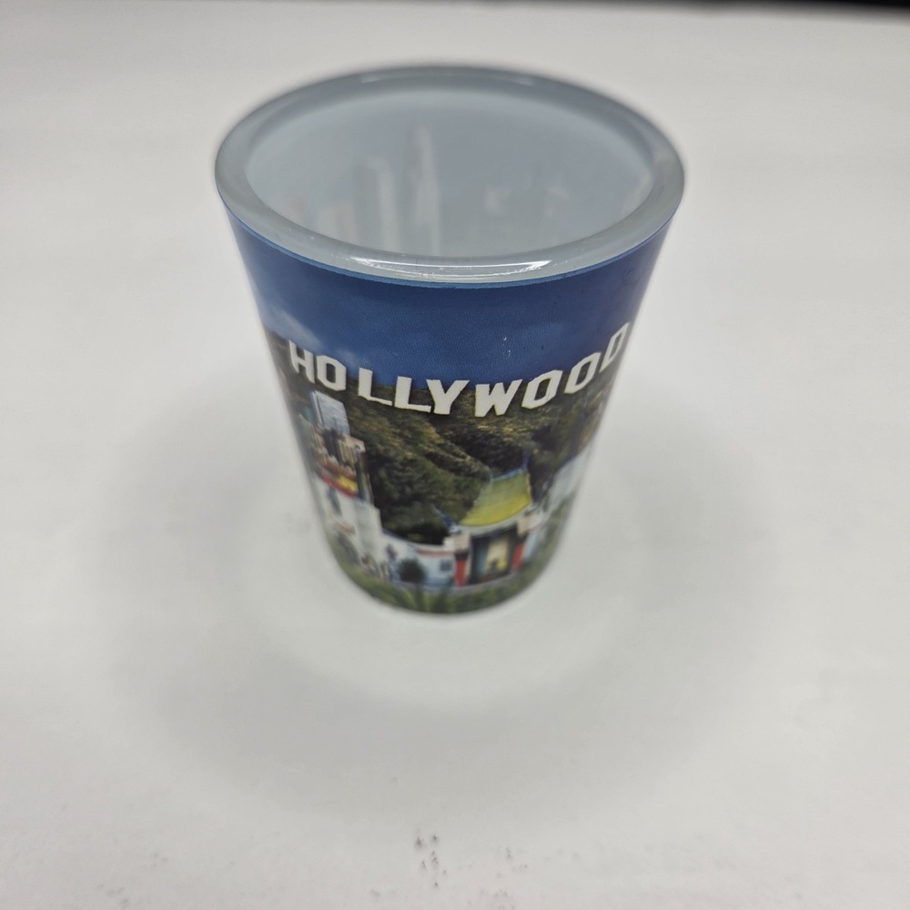 Hollywood California Souvenir Shot Glass Cityscape Landmark Travel